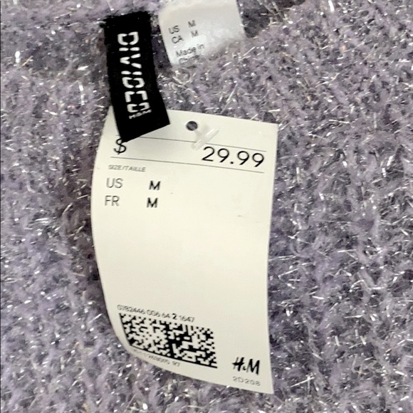 NWT H&M Metallic Sweater Soft Pastel sz.Med - Picture 2 of 5